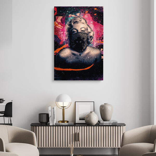 80x120cm - Exclusive - Model - Marilyn Red - Glass Painting