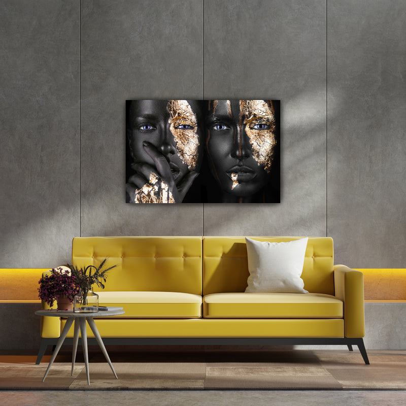 160x110 / 120x80cm - Exclusive - Model - Double Faces Gold - Glass Painting